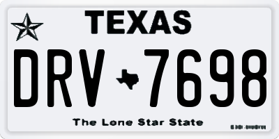 TX license plate DRV7698