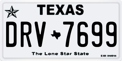 TX license plate DRV7699