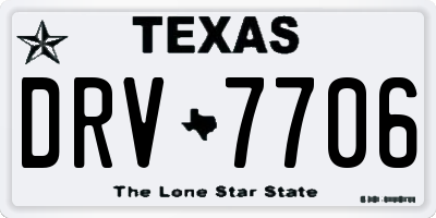 TX license plate DRV7706