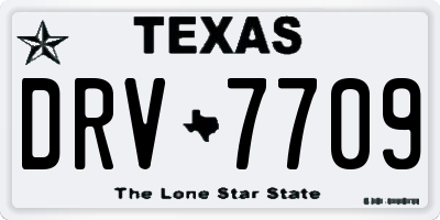 TX license plate DRV7709