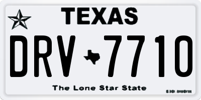 TX license plate DRV7710