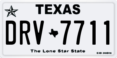 TX license plate DRV7711