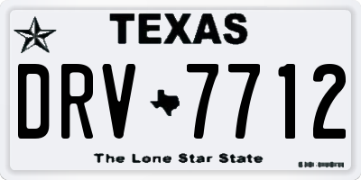 TX license plate DRV7712