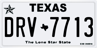 TX license plate DRV7713