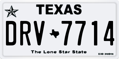 TX license plate DRV7714