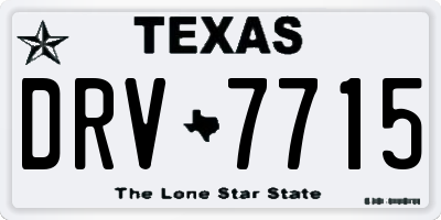 TX license plate DRV7715