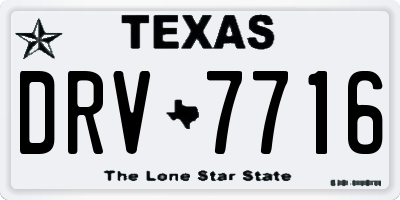 TX license plate DRV7716