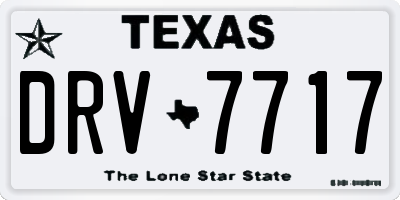 TX license plate DRV7717