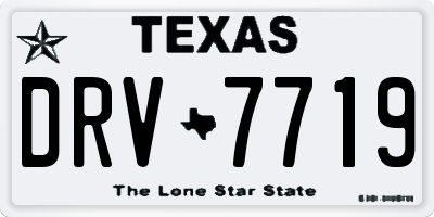 TX license plate DRV7719