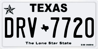TX license plate DRV7720