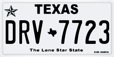 TX license plate DRV7723