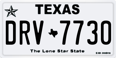 TX license plate DRV7730