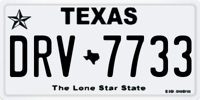 TX license plate DRV7733