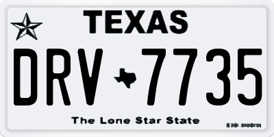 TX license plate DRV7735