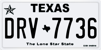 TX license plate DRV7736