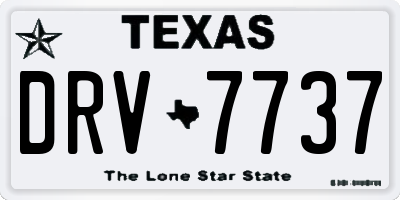 TX license plate DRV7737