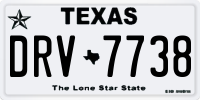 TX license plate DRV7738