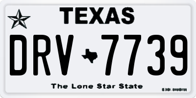 TX license plate DRV7739