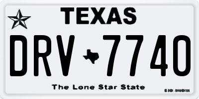 TX license plate DRV7740