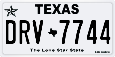 TX license plate DRV7744