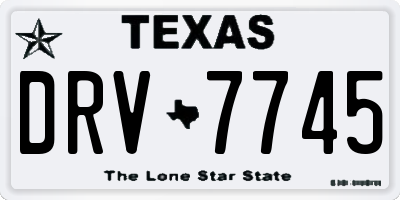 TX license plate DRV7745