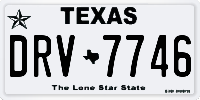 TX license plate DRV7746