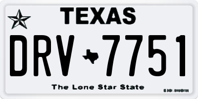 TX license plate DRV7751