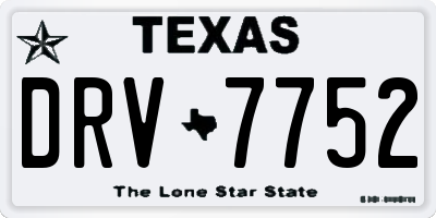 TX license plate DRV7752