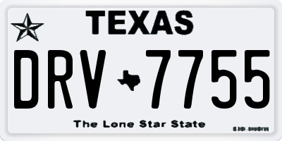 TX license plate DRV7755