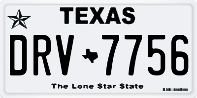 TX license plate DRV7756