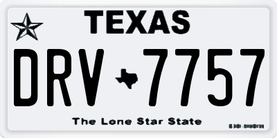 TX license plate DRV7757