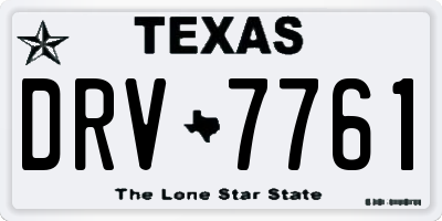 TX license plate DRV7761