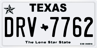 TX license plate DRV7762