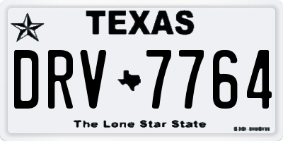 TX license plate DRV7764
