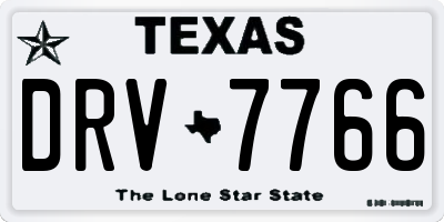 TX license plate DRV7766