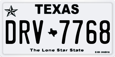 TX license plate DRV7768