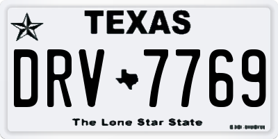 TX license plate DRV7769