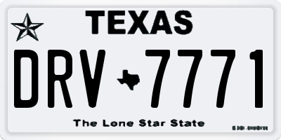 TX license plate DRV7771