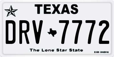 TX license plate DRV7772