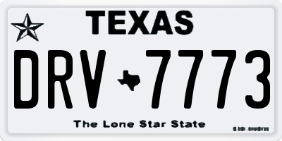 TX license plate DRV7773