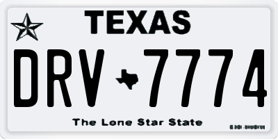 TX license plate DRV7774