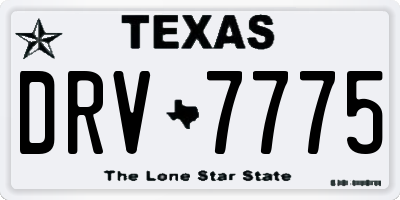 TX license plate DRV7775