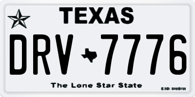 TX license plate DRV7776