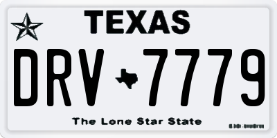 TX license plate DRV7779