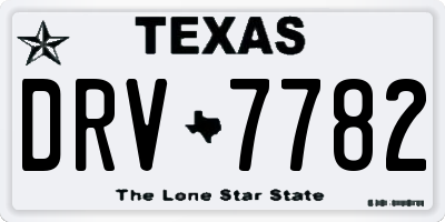 TX license plate DRV7782