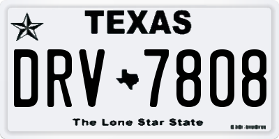 TX license plate DRV7808