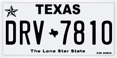 TX license plate DRV7810