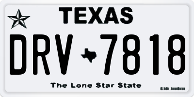 TX license plate DRV7818