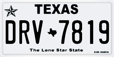 TX license plate DRV7819