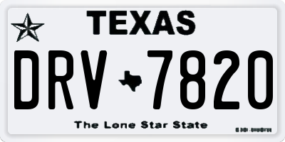 TX license plate DRV7820